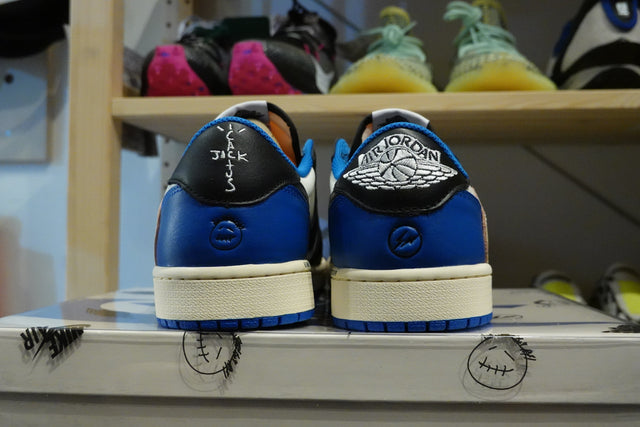 Fragment Design x Travis Scott x Air Jordan 1 Low OG SP - White/Black/Royal/Sail #DM7866-140 - ALL SOLD OUT