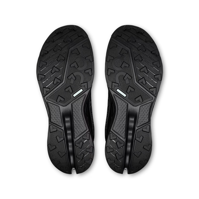 On WMNS Cloudsurfer Trail 2 Waterproof - Black/Black
