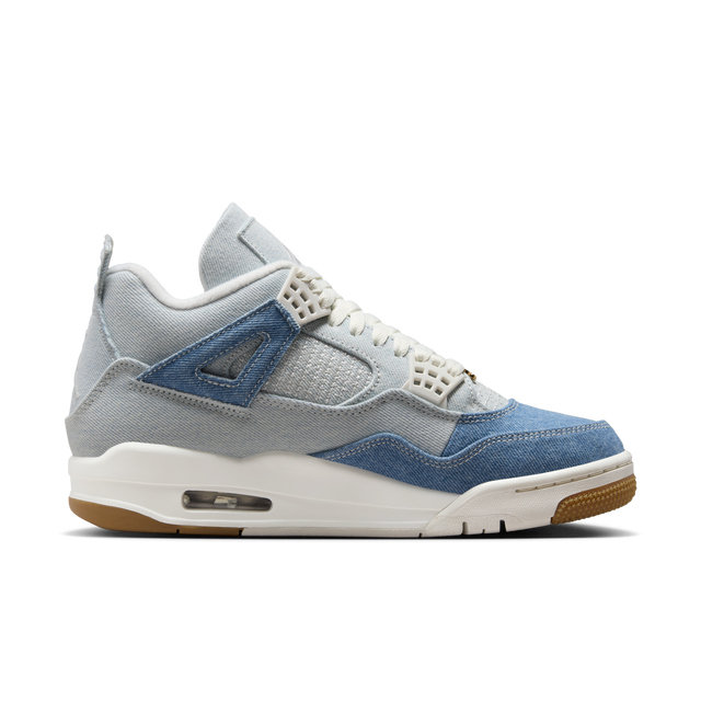 Nike WMNS Air Jordan 4 Retro - Sail/Gum LT Brown/Worn Blue/Metallic Gold-Preorder Item-Navy Selected Shop
