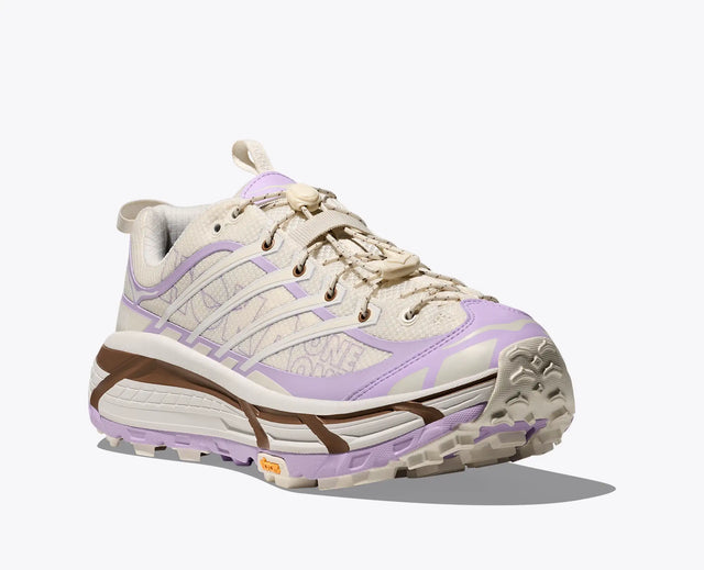 Hoka Mafate Three 2 Wordmark - Alabaster/Iris Flower-Preorder Item-Navy Selected Shop