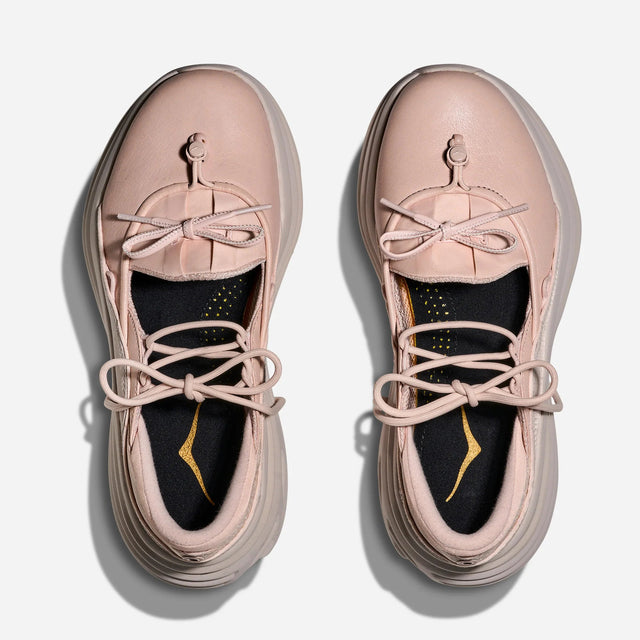 Hoka WMNS Bondi Mary Jane - Beech Wood/Stucco-Preorder Item-Navy Selected Shop