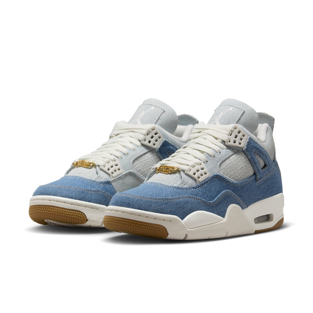 Nike WMNS Air Jordan 4 Retro - Sail/Gum LT Brown/Worn Blue/Metallic Gold-Preorder Item-Navy Selected Shop