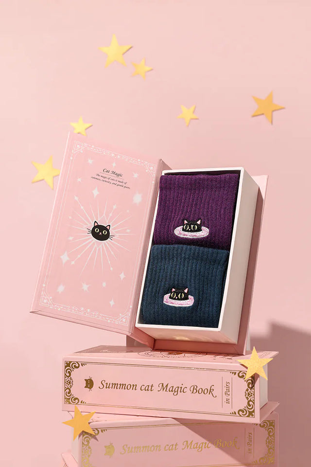 召喚貓咪 Summon Cat - 暗夜綠 Green - Made in Taiwan-socks-Navy Selected Shop