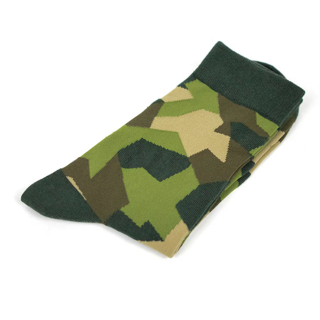 迷彩幾何 Camouflage Geometry - Made in Taiwan-socks-Navy Selected Shop