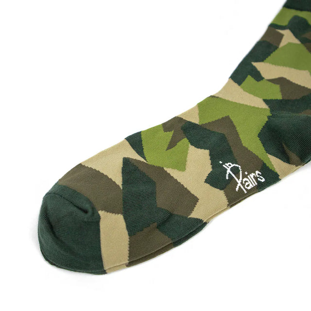 迷彩幾何 Camouflage Geometry - Made in Taiwan-socks-Navy Selected Shop