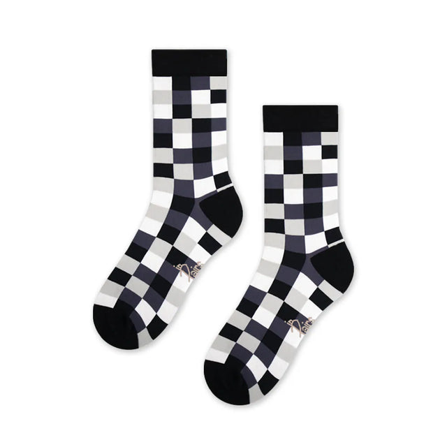 馬賽克磚 Mosaic - 黑 Black - Made in Taiwan-socks-Navy Selected Shop