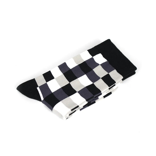 馬賽克磚 Mosaic - 黑 Black - Made in Taiwan-socks-Navy Selected Shop