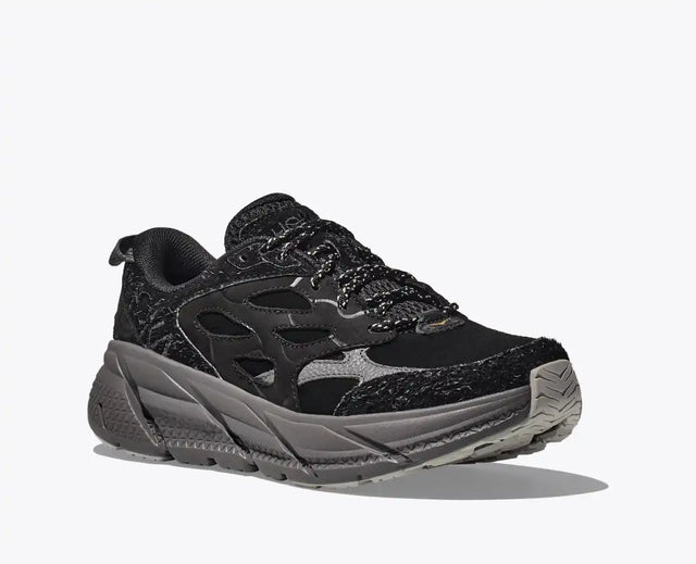 Hoka Clifton L Suede TP - Black/Satellite Grey-Preorder Item-Navy Selected Shop