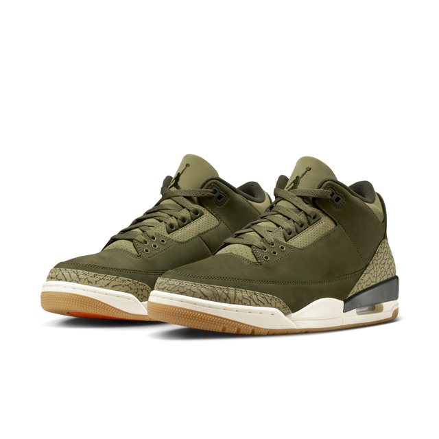 Nike Air Jordan 3 Retro - Medium Olive/Sequoia/Neutral Olive/Sail/Total Crimson-Preorder Item-Navy Selected Shop