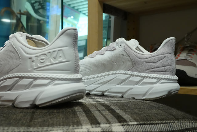 Hoka One One Clifton LS - White/Nimbus Cloud-Preorder Item-Navy Selected Shop