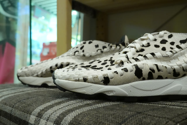 Nike WMNS Air Footscape Woven "White Cow Print" - Sail/Black-Sneakers-Navy Selected Shop