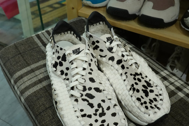 Nike WMNS Air Footscape Woven "White Cow Print" - Sail/Black-Sneakers-Navy Selected Shop