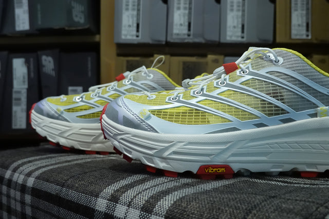Nicole McLaughlin x Hoka One One Mafate Three 2 - White/Neon Yellow-Preorder Item-Navy Selected Shop