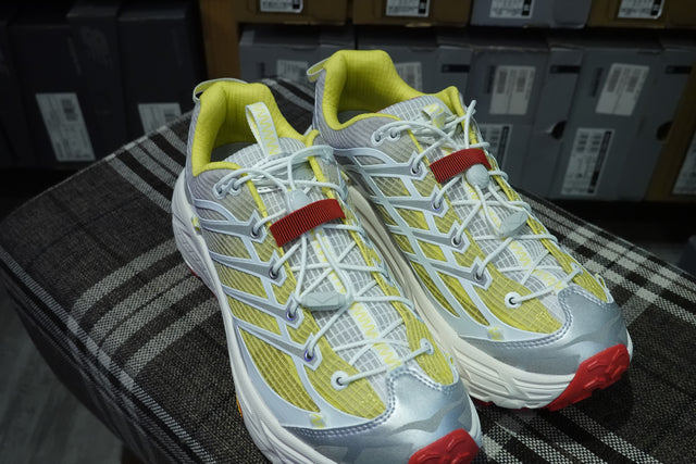 Nicole McLaughlin x Hoka One One Mafate Three 2 - White/Neon Yellow-Preorder Item-Navy Selected Shop