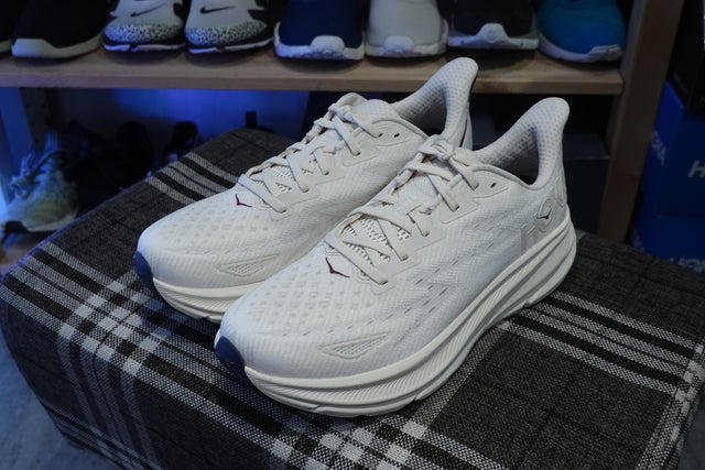 Hoka Clifton 9 - Oat Milk/Alabaster-Preorder Item-Navy Selected Shop