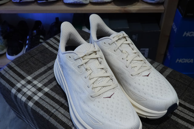 Hoka Clifton 9 - Oat Milk/Alabaster-Preorder Item-Navy Selected Shop