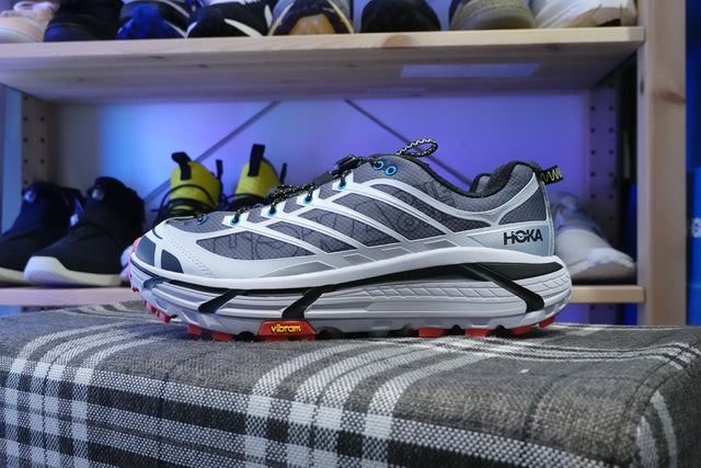 Hoka Mafate Three 2 Wordmark - Ash Grey/Outer Orbit-Sneakers-Navy Selected Shop