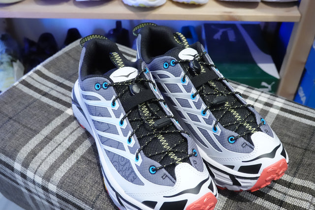 Hoka Mafate Three 2 Wordmark - Ash Grey/Outer Orbit-Sneakers-Navy Selected Shop