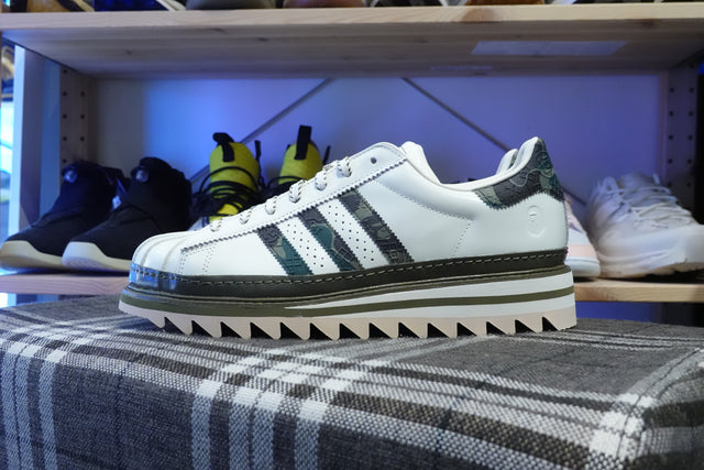 CLOT x Bape x Adidas Superstar by Edison Chen - Off White/Branch/Olive Cargo-Sneakers-Navy Selected Shop