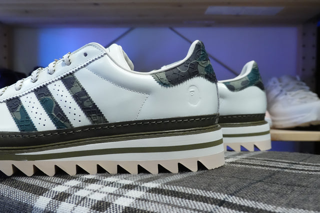 CLOT x Bape x Adidas Superstar by Edison Chen - Off White/Branch/Olive Cargo-Sneakers-Navy Selected Shop