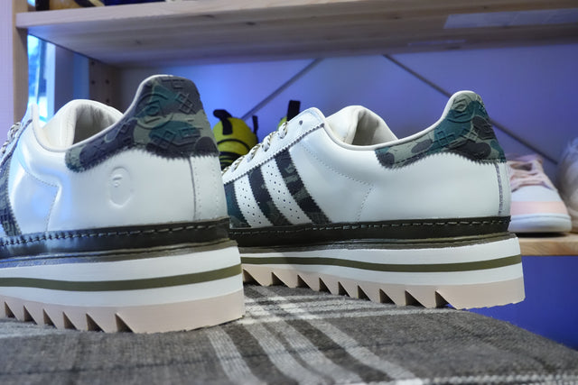 CLOT x Bape x Adidas Superstar by Edison Chen - Off White/Branch/Olive Cargo-Sneakers-Navy Selected Shop