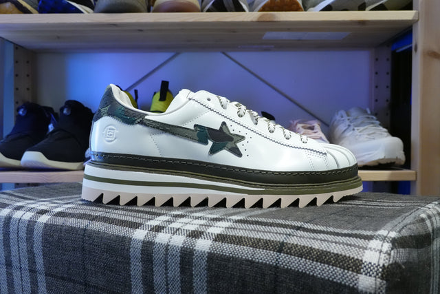 CLOT x Bape x Adidas Superstar by Edison Chen - Off White/Branch/Olive Cargo-Sneakers-Navy Selected Shop