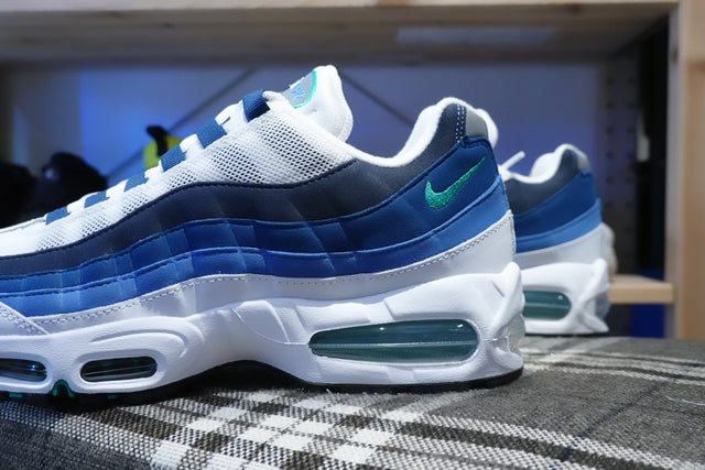 Nike Air Max 95 Big Bubble - White/Emerald Green/Lake Blue/French Blue/Obsidian/Black-Preorder Item-Navy Selected Shop