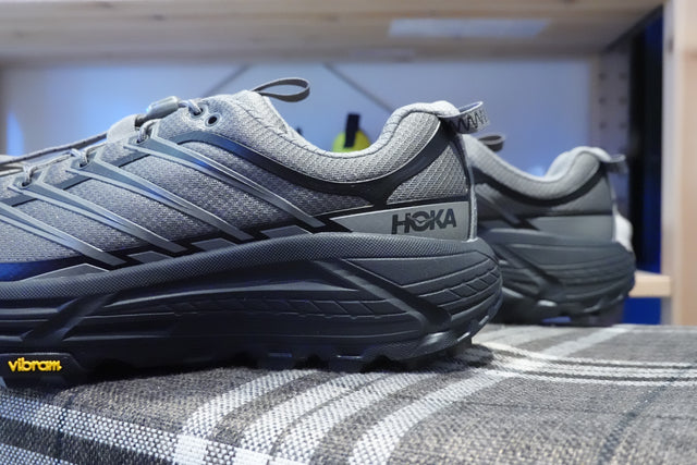 Hoka Mafate Three 2 - Gravel/Carbon Black-Preorder Item-Navy Selected Shop