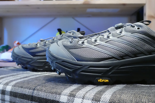Hoka Mafate Three 2 - Gravel/Carbon Black-Preorder Item-Navy Selected Shop