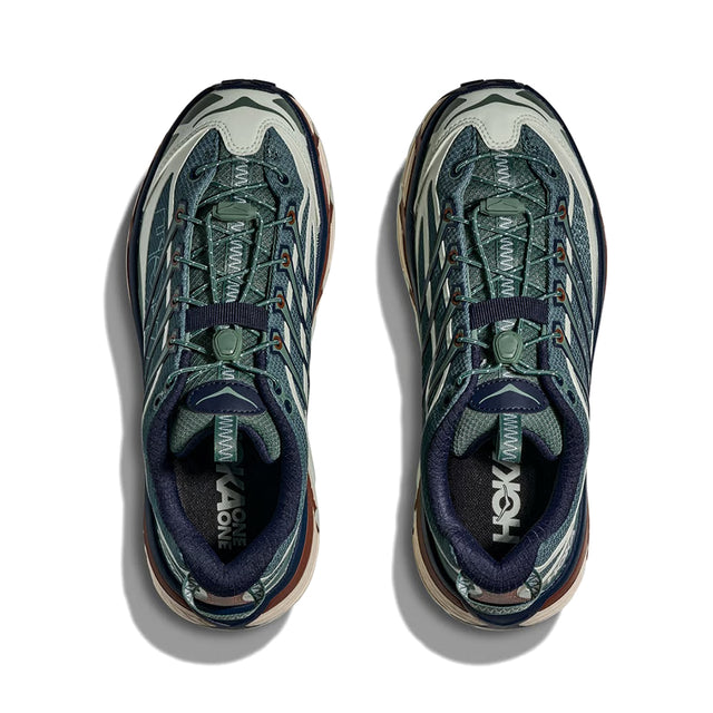 Hoka Mafate Three 2 Wordmark - Fern/Varsity Navy-Preorder Item-Navy Selected Shop