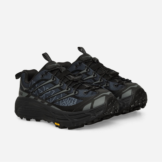 Hoka Mafate Three 2 Wordmark - Black/Outer Orbit-Preorder Item-Navy Selected Shop