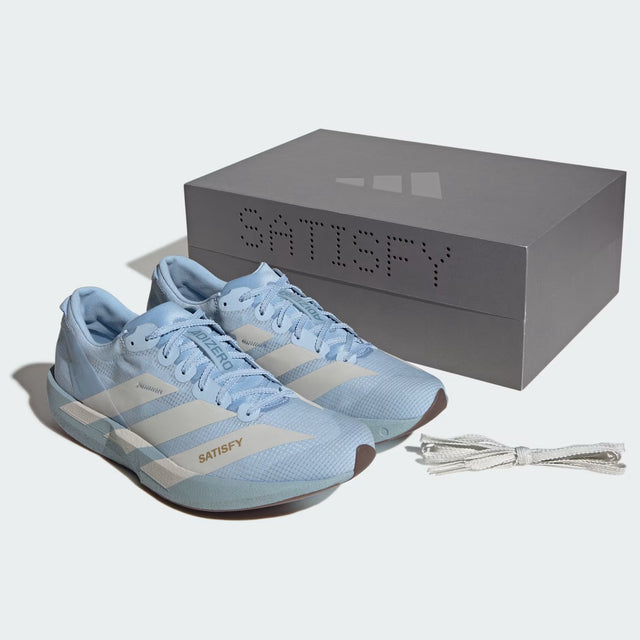 Sneakersnstuff x adidas Adizero Evo SL "Speed is Not a Sport" - オフホワイト/グリーン/ルシッドアクアマリン