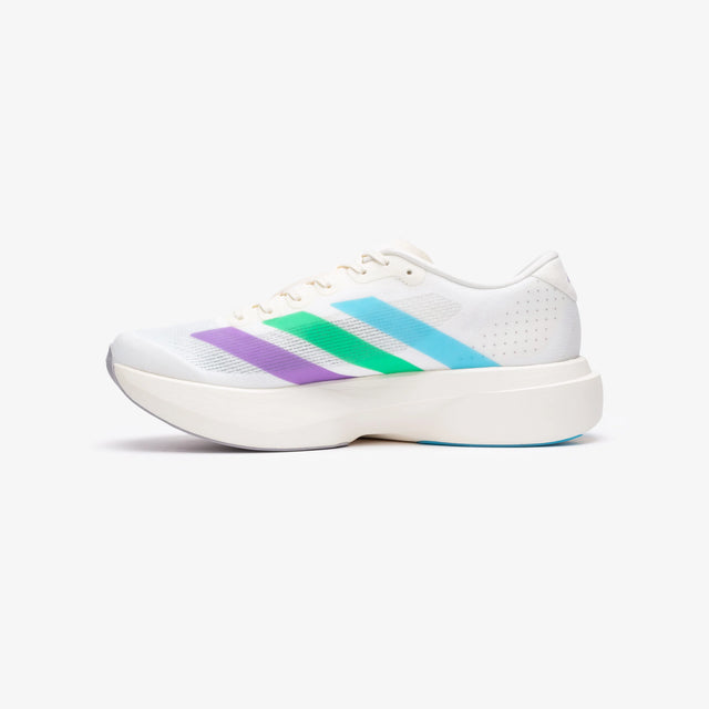 Sneakersnstuff x adidas Adizero Evo SL "Speed is Not a Sport" - Off White/Green/Lucid Aquamarine