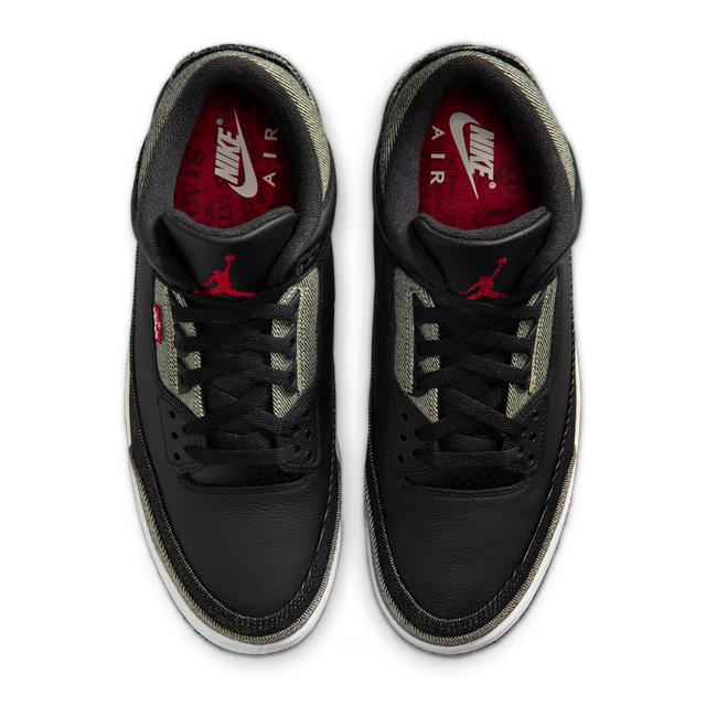 Levi's® x Nike Air Jordan 3 SP - Denim/Black/Gym Red-Preorder Item-Navy Selected Shop