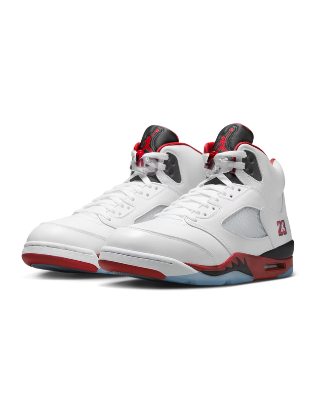 Nike Air Jordan 5 Retro OG - White/Fire Red/Black-Preorder Item-Navy Selected Shop