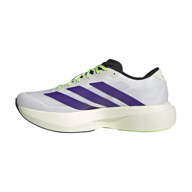 adidas Adizero Evo SL - Cloud White/Collegiate Purple/Lime Burst-Preorder Item-Navy Selected Shop