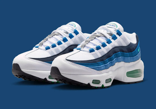 Nike Air Max 95 Big Bubble - White/Emerald Green/Lake Blue/French Blue/Obsidian/Black-Preorder Item-Navy Selected Shop