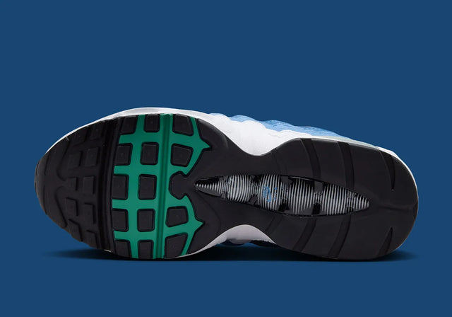 Nike Air Max 95 Big Bubble - White/Emerald Green/Lake Blue/French Blue/Obsidian/Black-Preorder Item-Navy Selected Shop