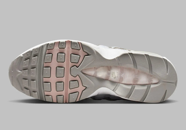 Nike WMNS Air Max 95 Big Bubble - White/Light Charcoal/Pearl Grey/Silt Red