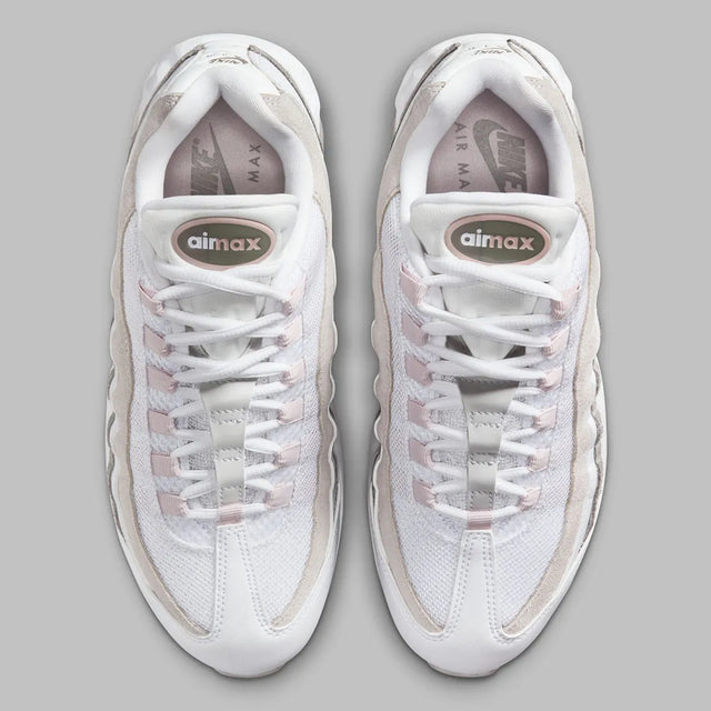 Nike WMNS Air Max 95 Big Bubble - White/Light Charcoal/Pearl Grey/Silt Red