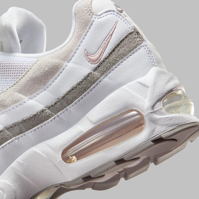 Nike WMNS Air Max 95 Big Bubble - White/Light Charcoal/Pearl Grey/Silt Red