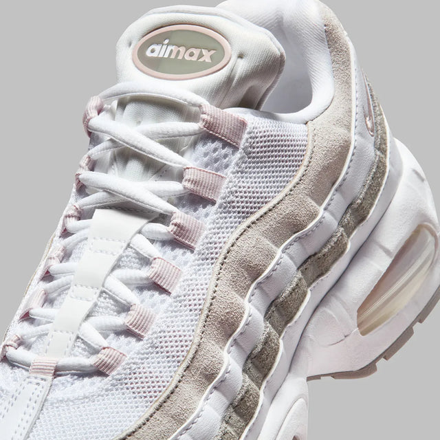 Nike WMNS Air Max 95 Big Bubble - White/Light Charcoal/Pearl Grey/Silt Red