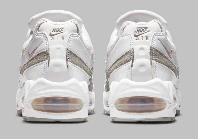 Nike WMNS Air Max 95 Big Bubble - White/Light Charcoal/Pearl Grey/Silt Red