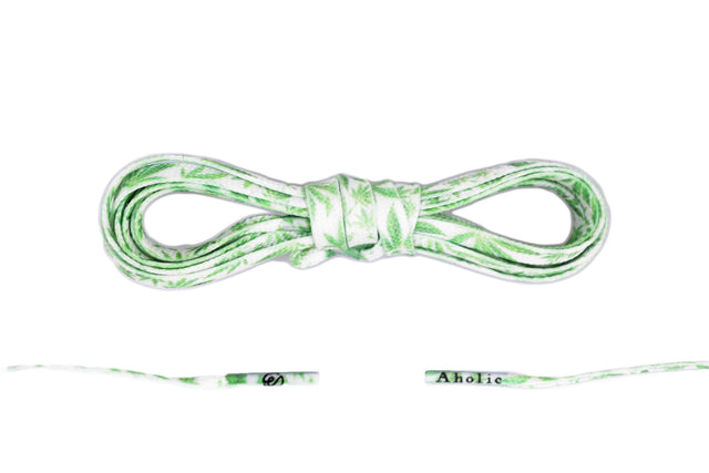 Aholic Hemp Pattern Shoelaces (大麻葉鞋帶) - Glow In The Dark(夜光紀念款)-Shoelaces-Navy Selected Shop