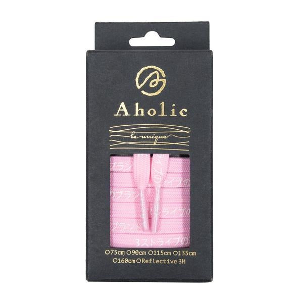 Aholic Japanese Word Shoelaces (三葉日字鞋帶) - Pink/White (粉白)-Shoelaces-Navy Selected Shop