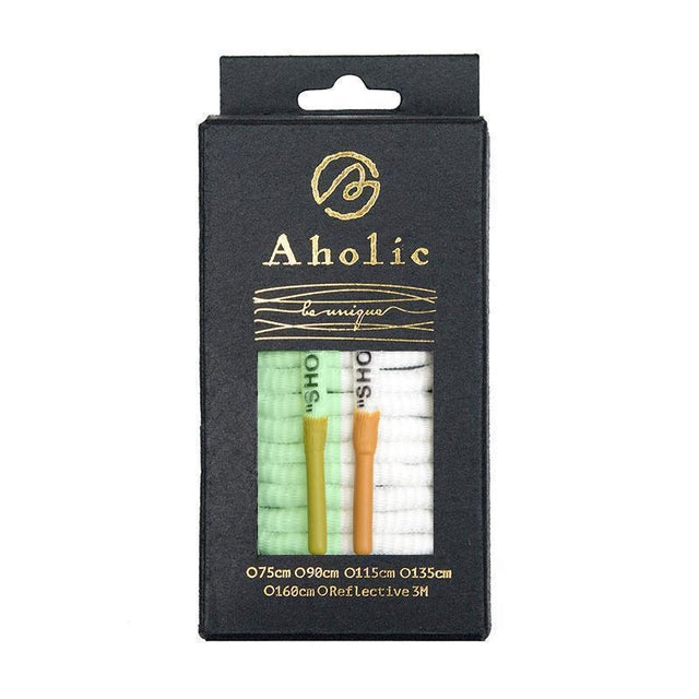 Aholic "Shoelaces" Wording Shoelaces (文字半圓鞋帶) - Glow In The Dark (夜光紀念款)-Shoelaces-Navy Selected Shop