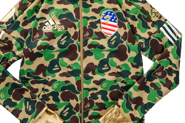 adidas Originals By BAPE Shark Hoodie - Green Camo-Apparels-Navy Selected Shop