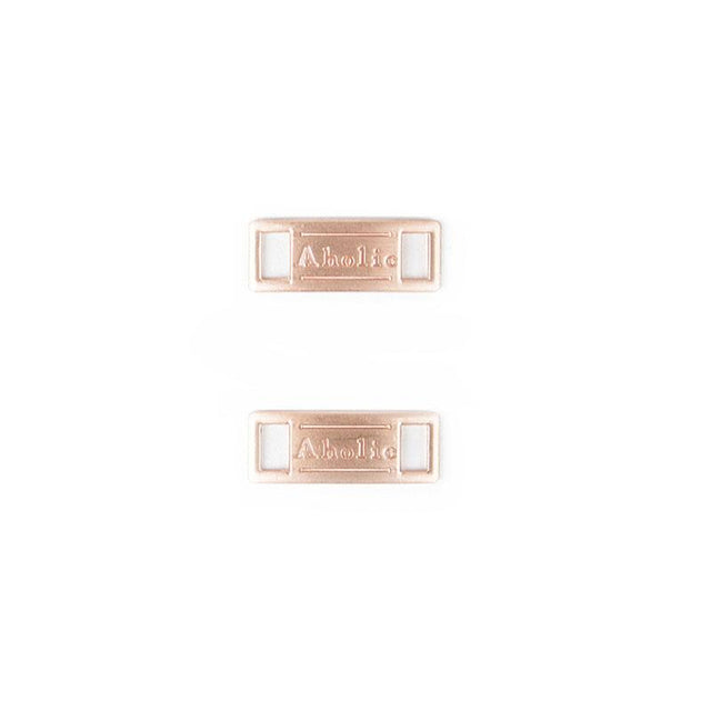 Aholic Logo Plate (經典鐵牌) - Rose Gold (玫瑰金)-Shoelaces-Navy Selected Shop