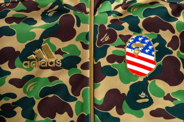 adidas Originals By BAPE Shark Hoodie - Green Camo-Apparels-Navy Selected Shop