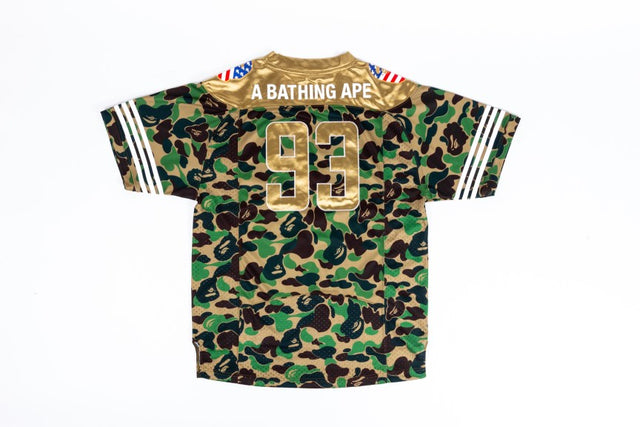 adidas Originals By BAPE Football Jersey - Green Camo-Apparels-Navy Selected Shop